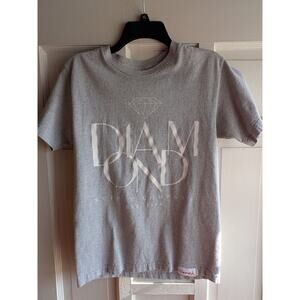 DIAMOND SUPPLY CO Diamond Logo Gray Tee Sz SM